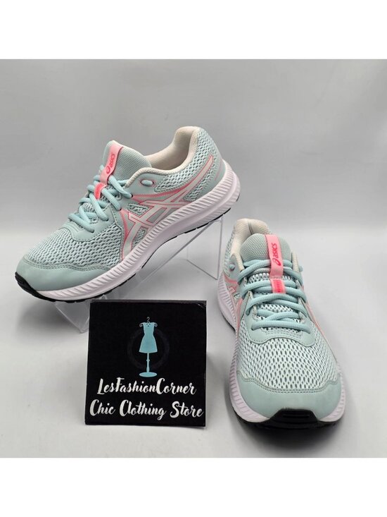 Asics Shoes - Asics Women's Aqua Pink Contend 7 Lightweight Running Shoes Size 7 3786